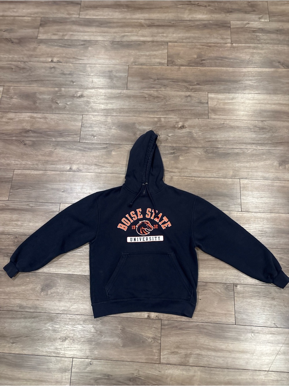 Gear For Sports Navy Hoodie with Orange Boise State Logo
